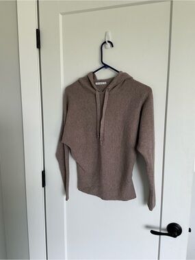 Staccato Hooded Knit Pullover - Taupe